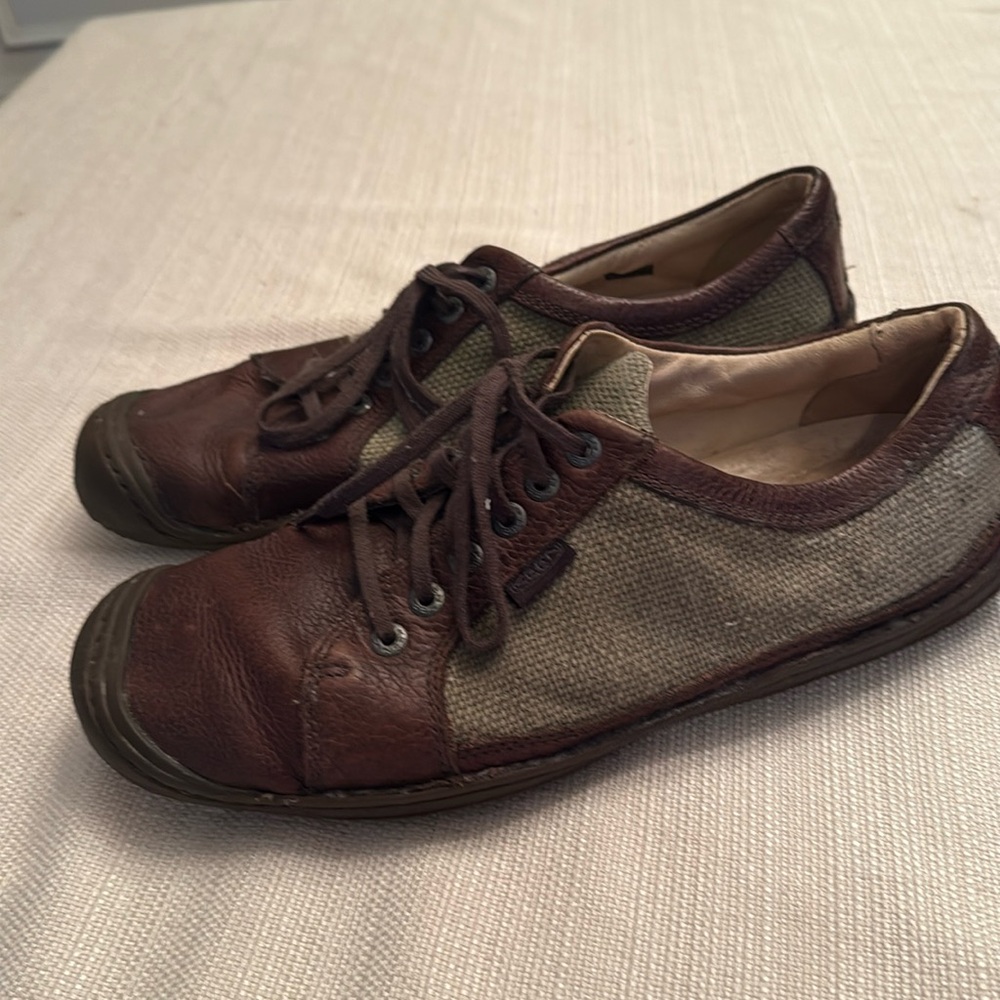 Keen Shoes Brown Leather Trim Walking Hiking Size 13